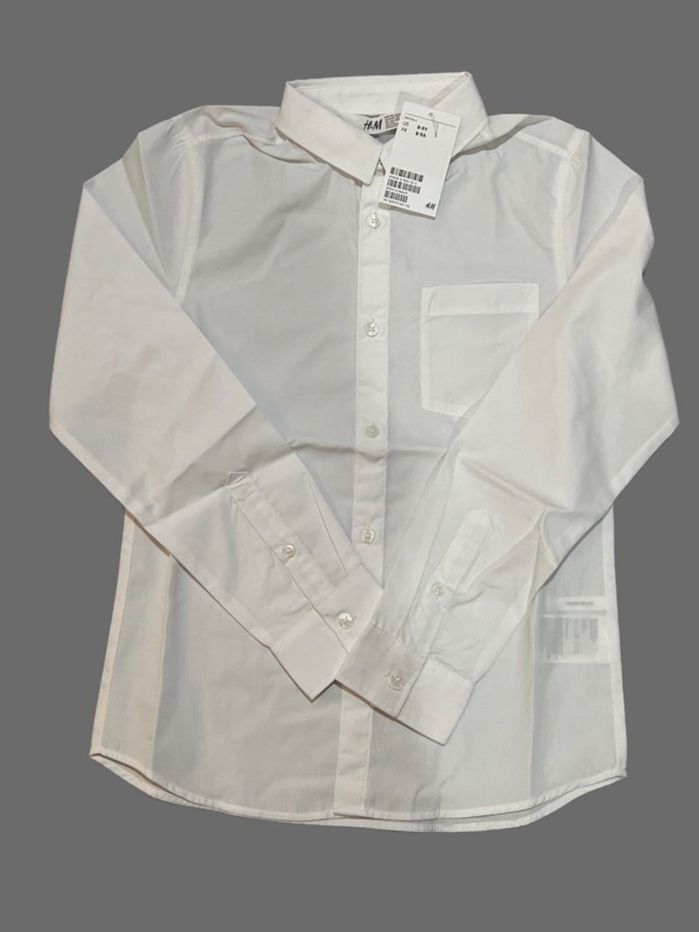 NWT: H&M Boys Classic White Button-Up Shirt